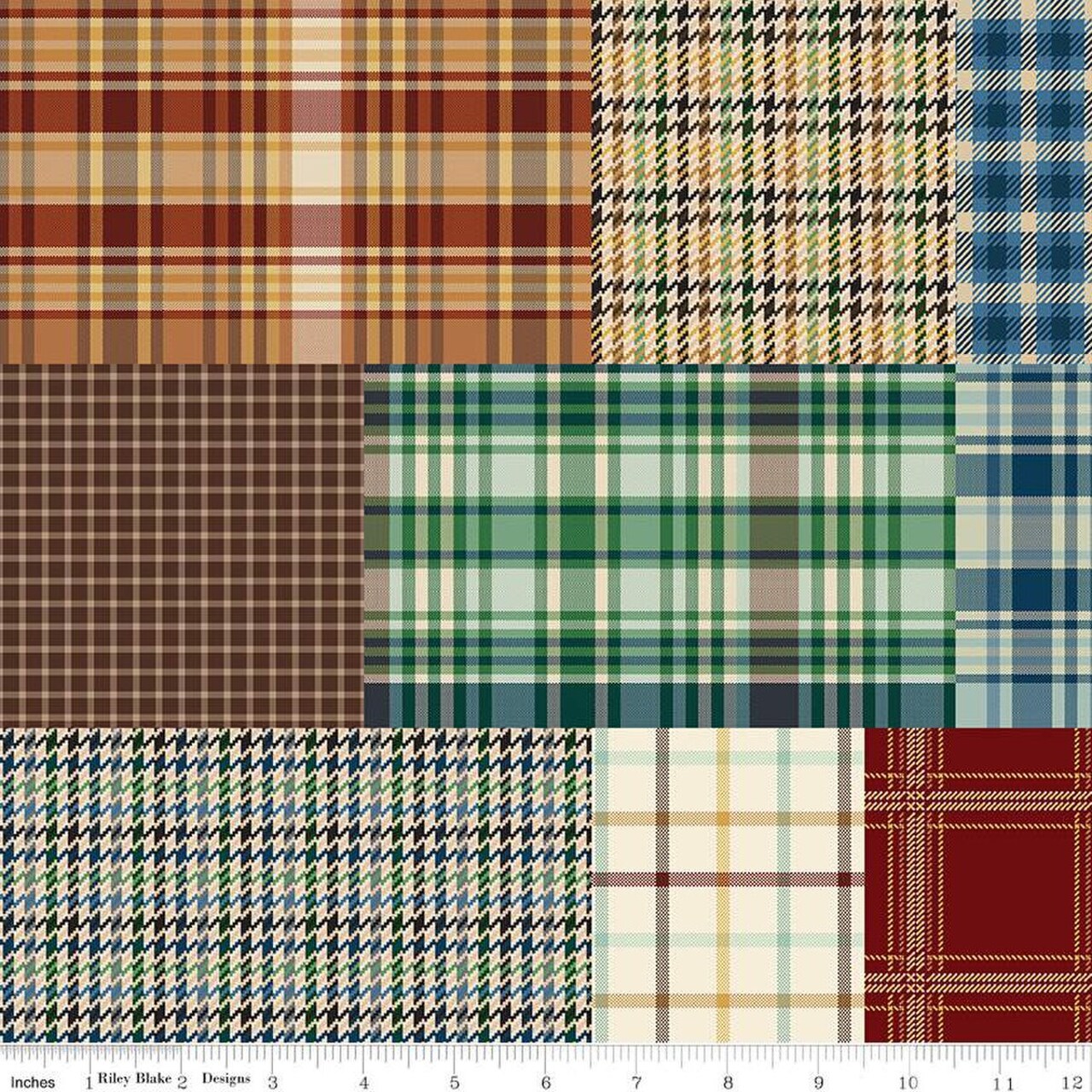 Plaid Venture Club Cheater Print (cd17049-multi) | Plaid Venture Club | Riley Blake Designs | Riley Blake